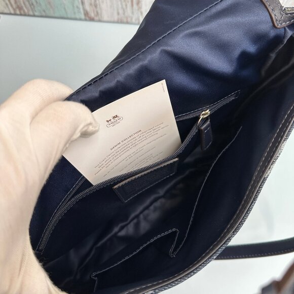 NWT Coach Poppy Denim Hobo 18991 - Sign Canvas and Blue Leather from 2011 - Picture 10 of 14